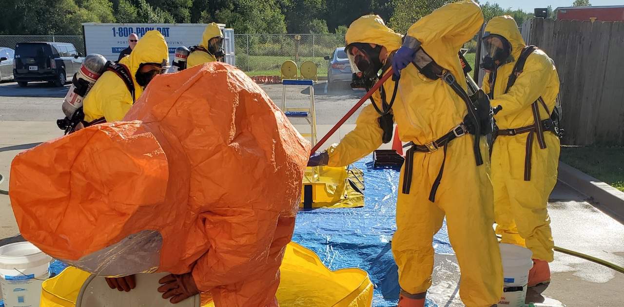 HazMat Training Drill Wash Down