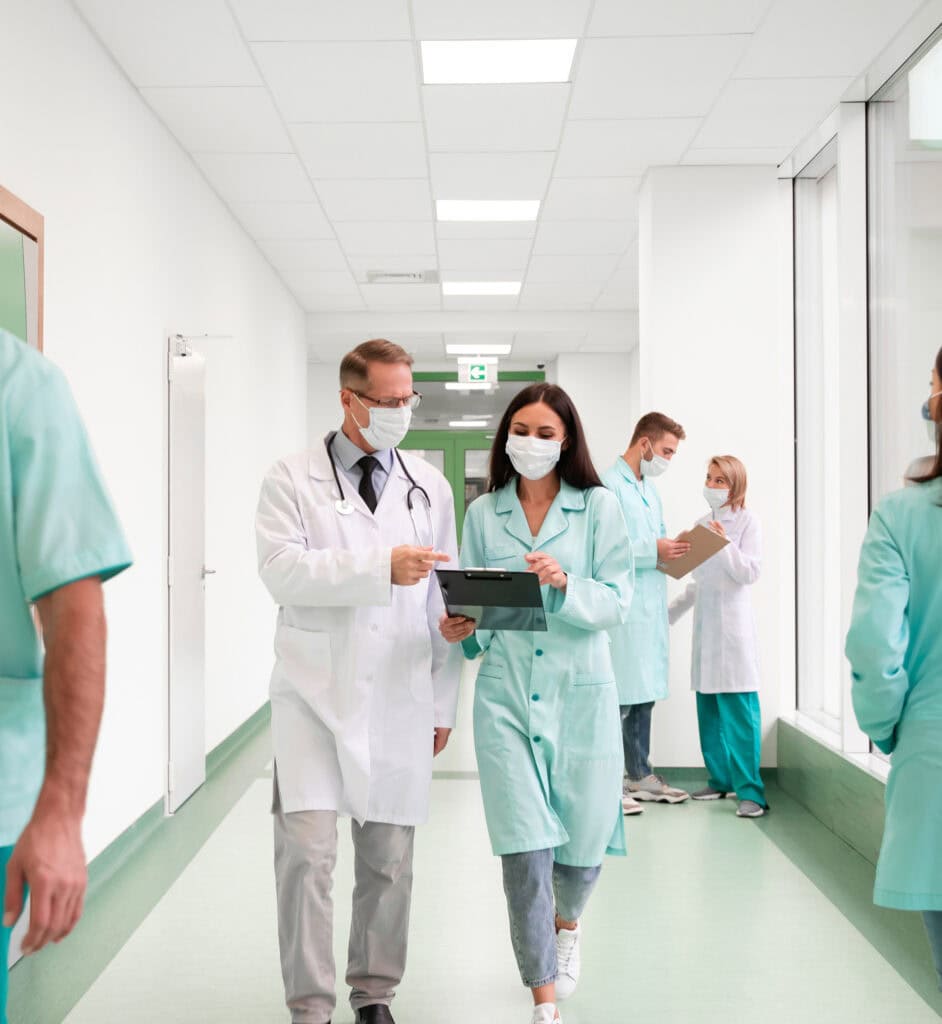 Doctor with nurse